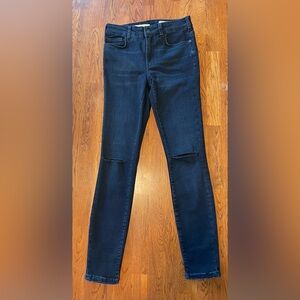 Pilcro and the Letterpress by Anthropologie High-Rise Dark Blue Skinny Jeans‎